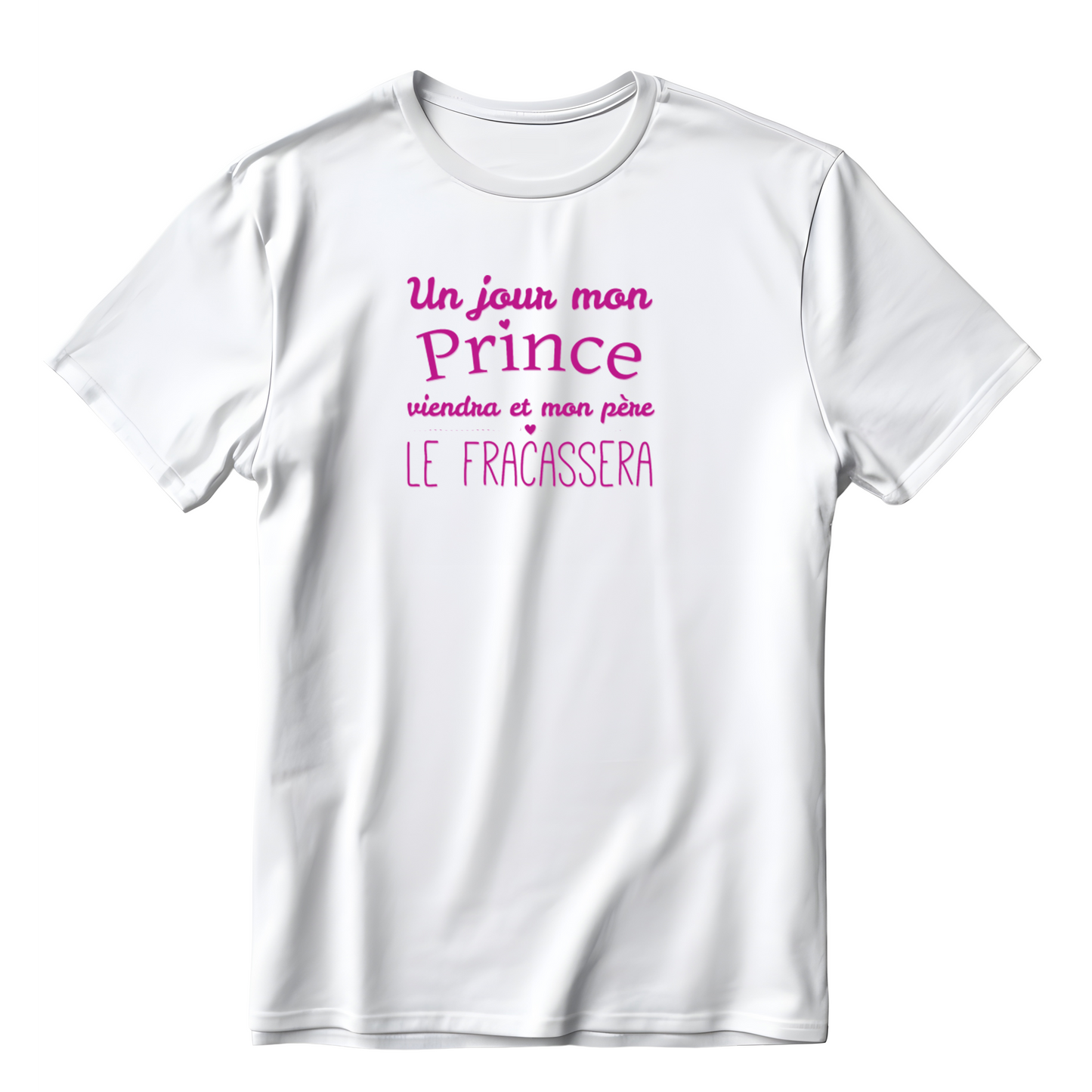 Tee-shirt Tout Petit "Mon prince viendra, papa le fracassera"