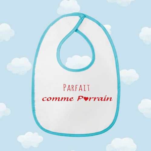 Bavoir "Parfait comme parrain"