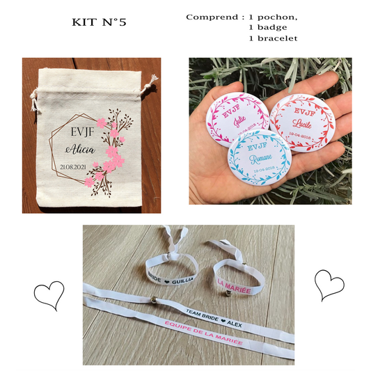 Kit 5 EVJF livraison offerte!