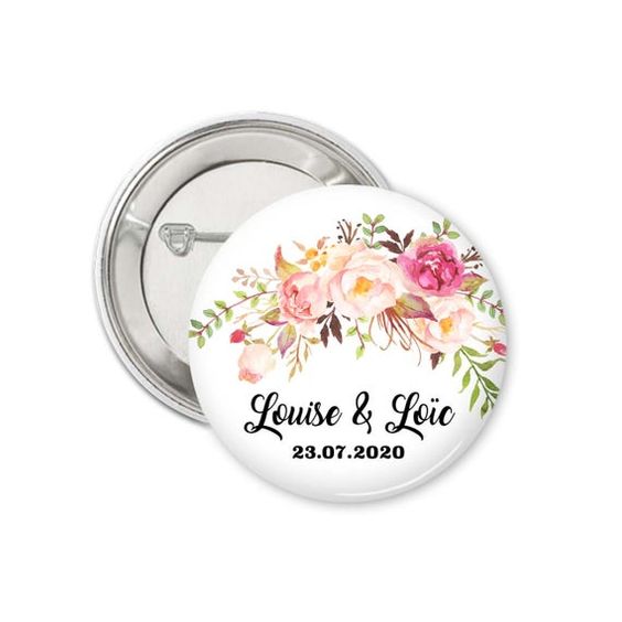 Badge Mariage "Floral"