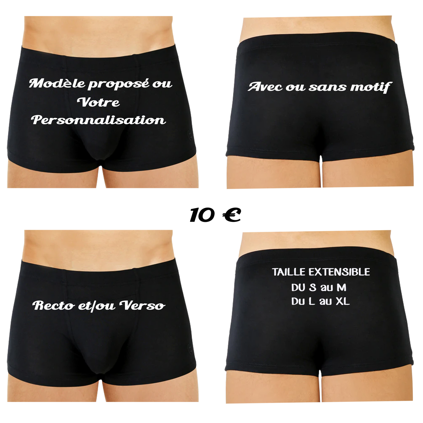 Les Boxers personnalisés (voir modèles)