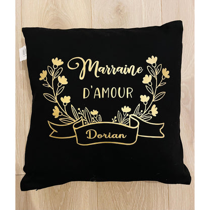 Coussin personnalisé ''Marraine d'amour''