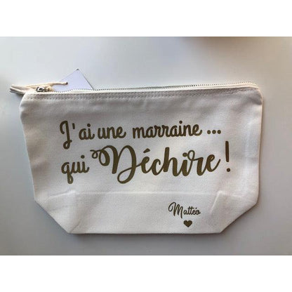 Pochette à soufflet "J'ai une Marraine qui déchire"