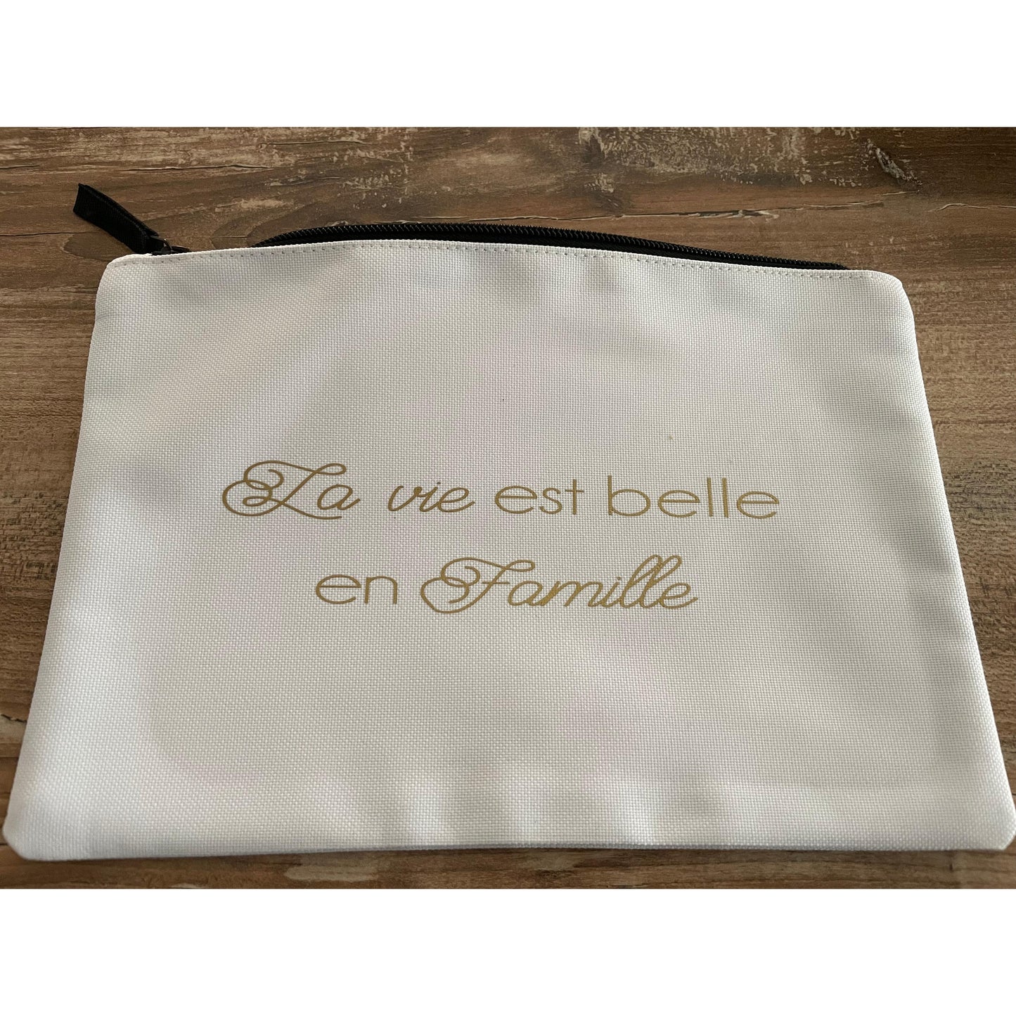 Pochette polyester "La vie est belle en famille''