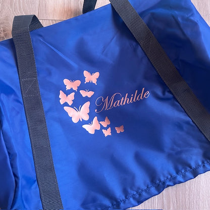 "First name" or "logo" sports bag