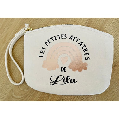 Pochette avec sangle poignet  "Les petites affaires de"