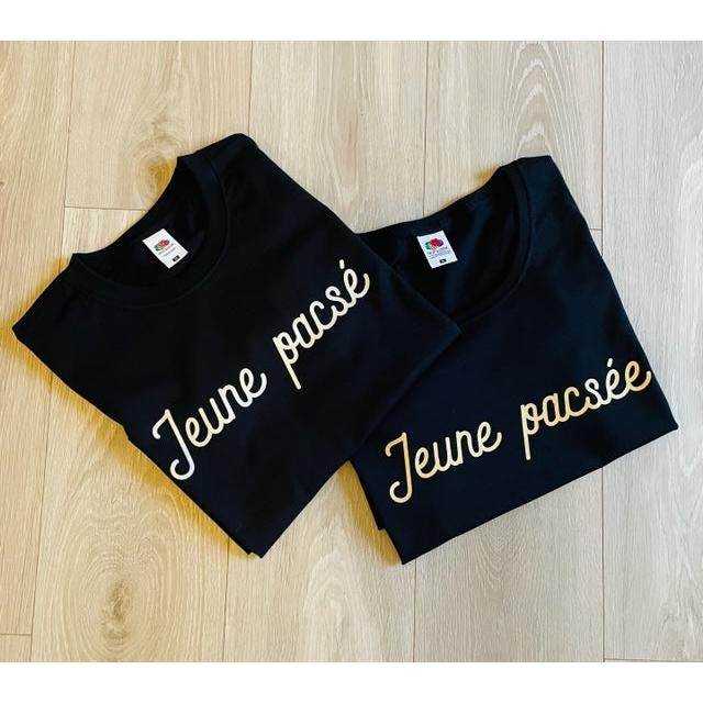 DUO tee-shirts couple pour "Jeunes mariés" ou "Jeunes pacsés"