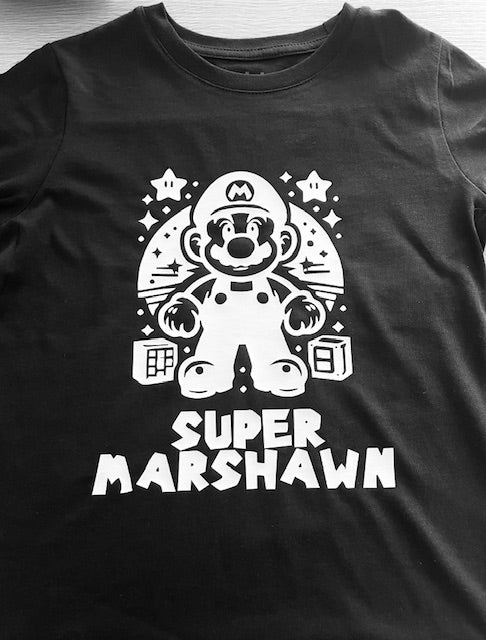 Tee-shirt Enfant/Ado Mario "Super + prénom"