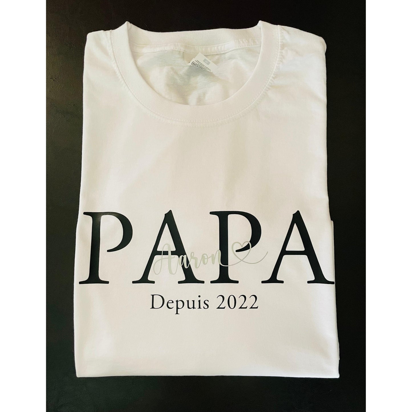 Tee-shirts homme personnalisés Papa, Papi, Parrain… (voir modèles)