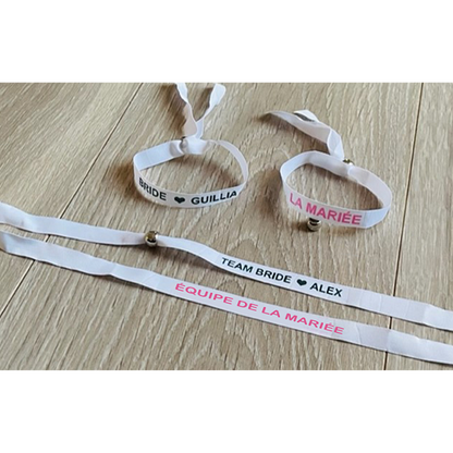 5 Bracelets personnalisables Blanc