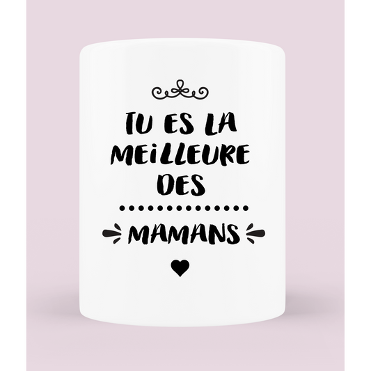 Pot à crayon/vase personnalisable "Tu es la meilleure des mamans"