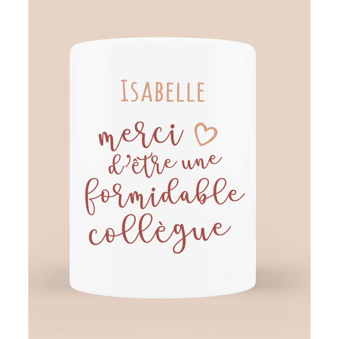 Pot à crayon/vase personnalisable "Merci d'être une formidable collègue"