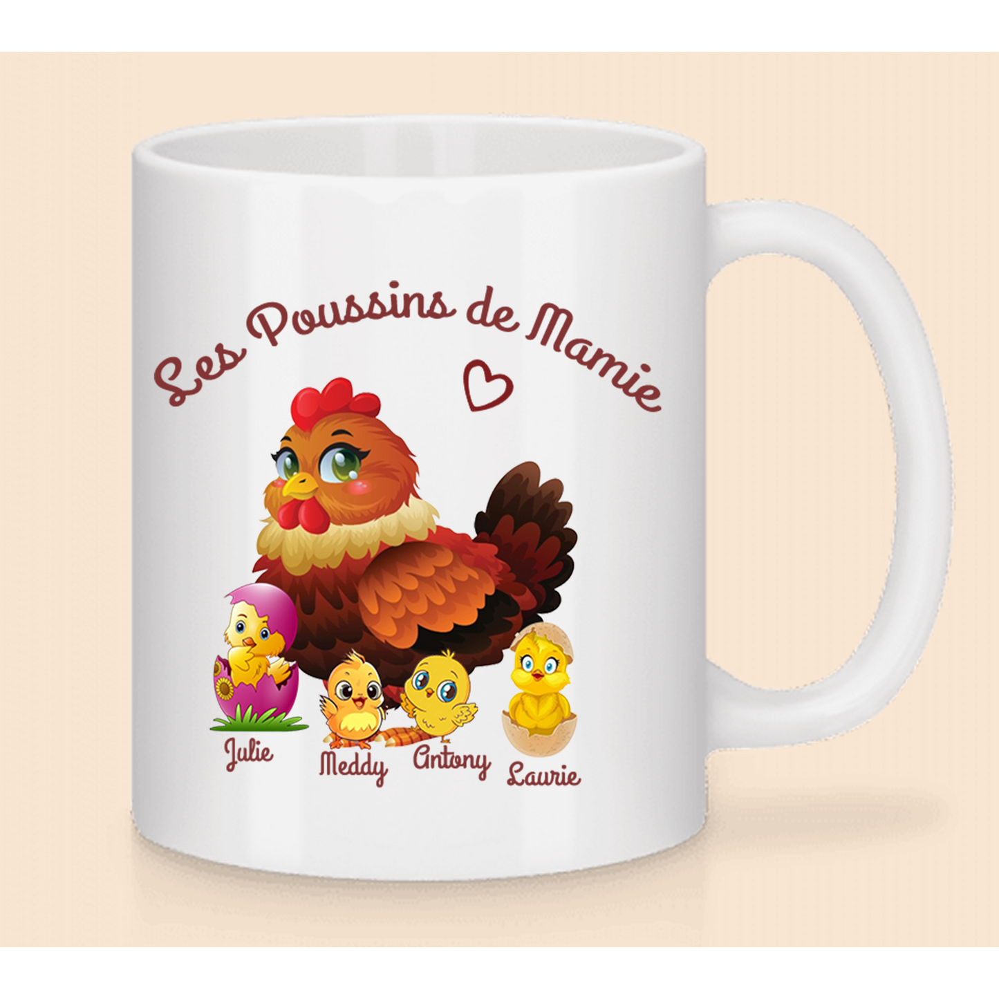 Mug "Poule" à personnaliser