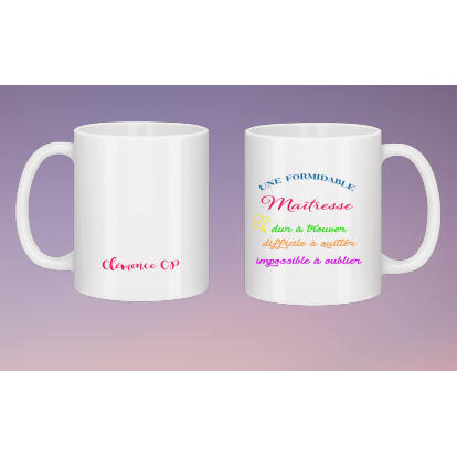 Mug "Une formidable maîtresse"