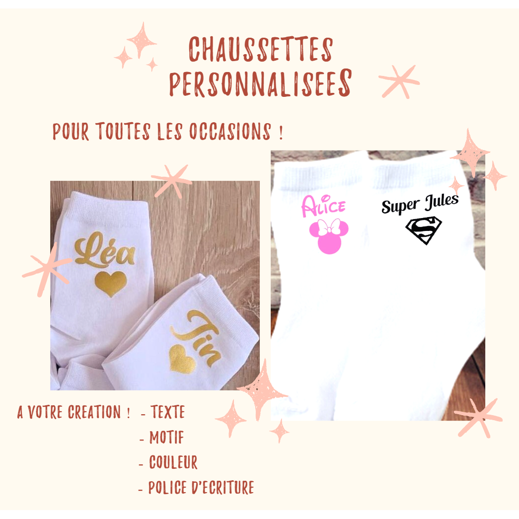 Chaussettes Enfants Personnalisables