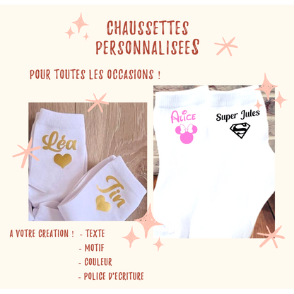 Chaussettes Enfants Personnalisables