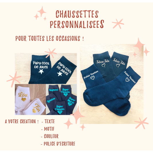 Chaussettes Mixtes Adultes Personnalisables