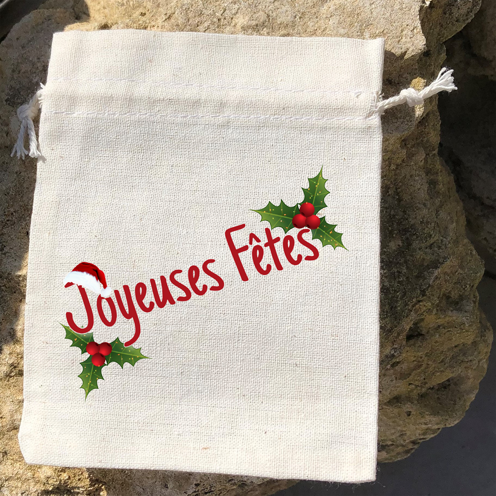 Pochons de Noël "Joyeuses Fêtes"