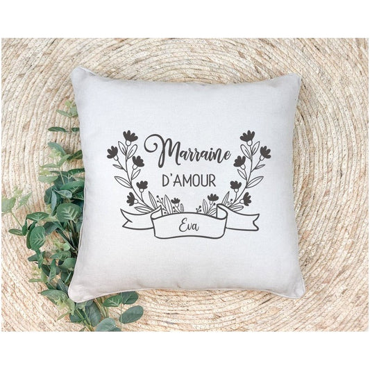 Coussin personnalisé ''Marraine d'amour''