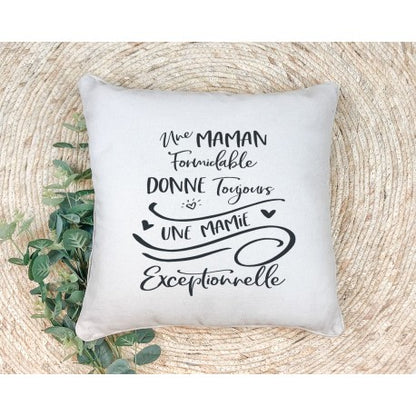 Cushion "A great mom always makes an exceptional grandmother"