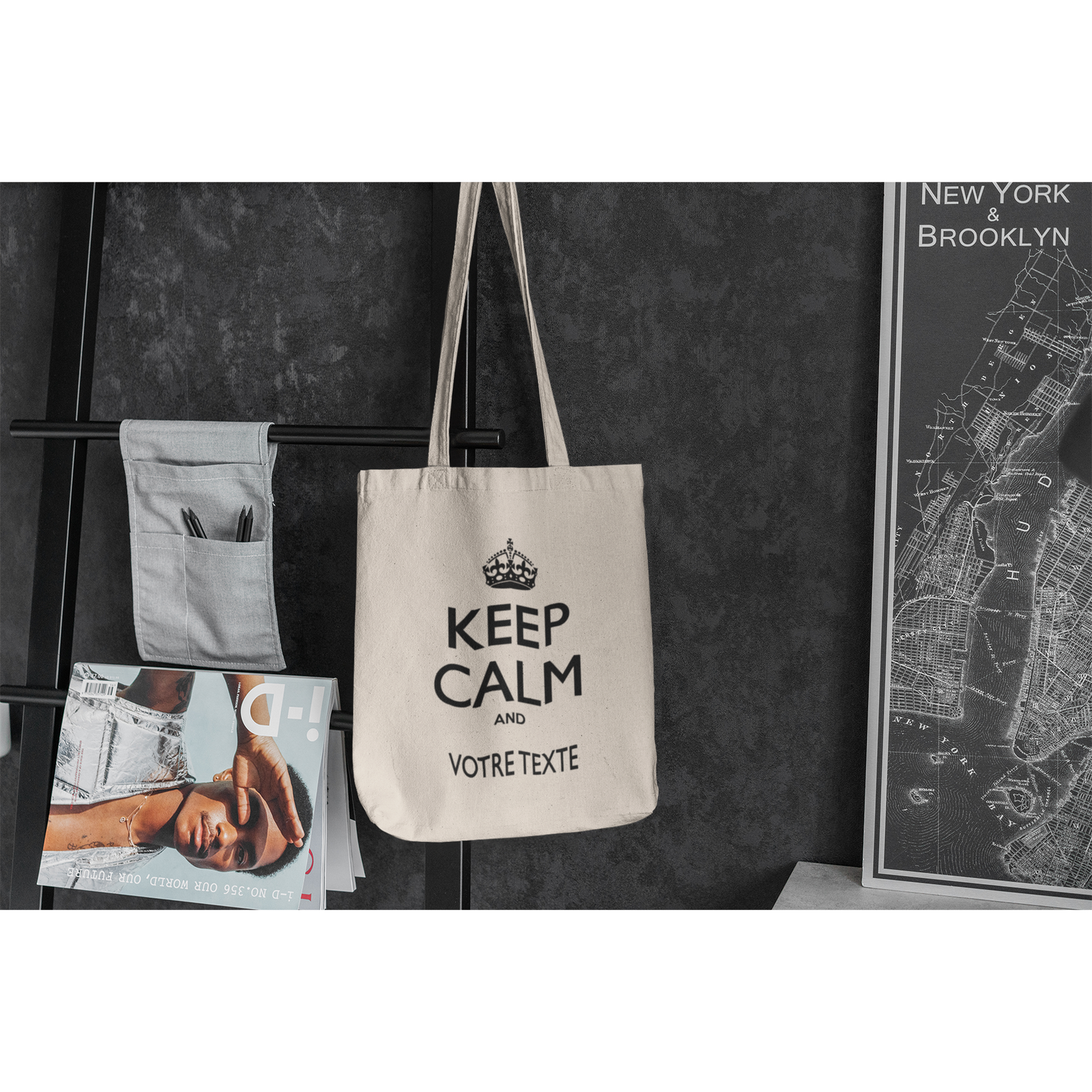 Tote bag "KEEP CALM AND (VOTRE TEXTE)"