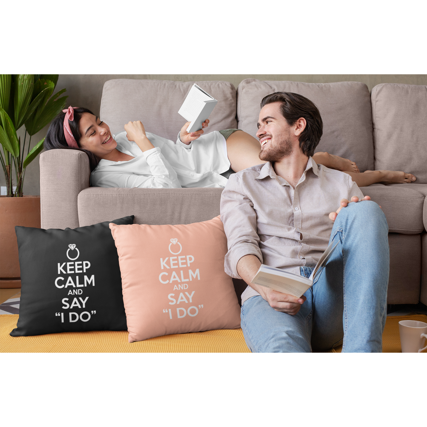 Coussin "KEEP CALM AND SAY I DO"