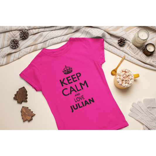 Tee-shirt "KEEP CALM AND LOVE JULIAN"