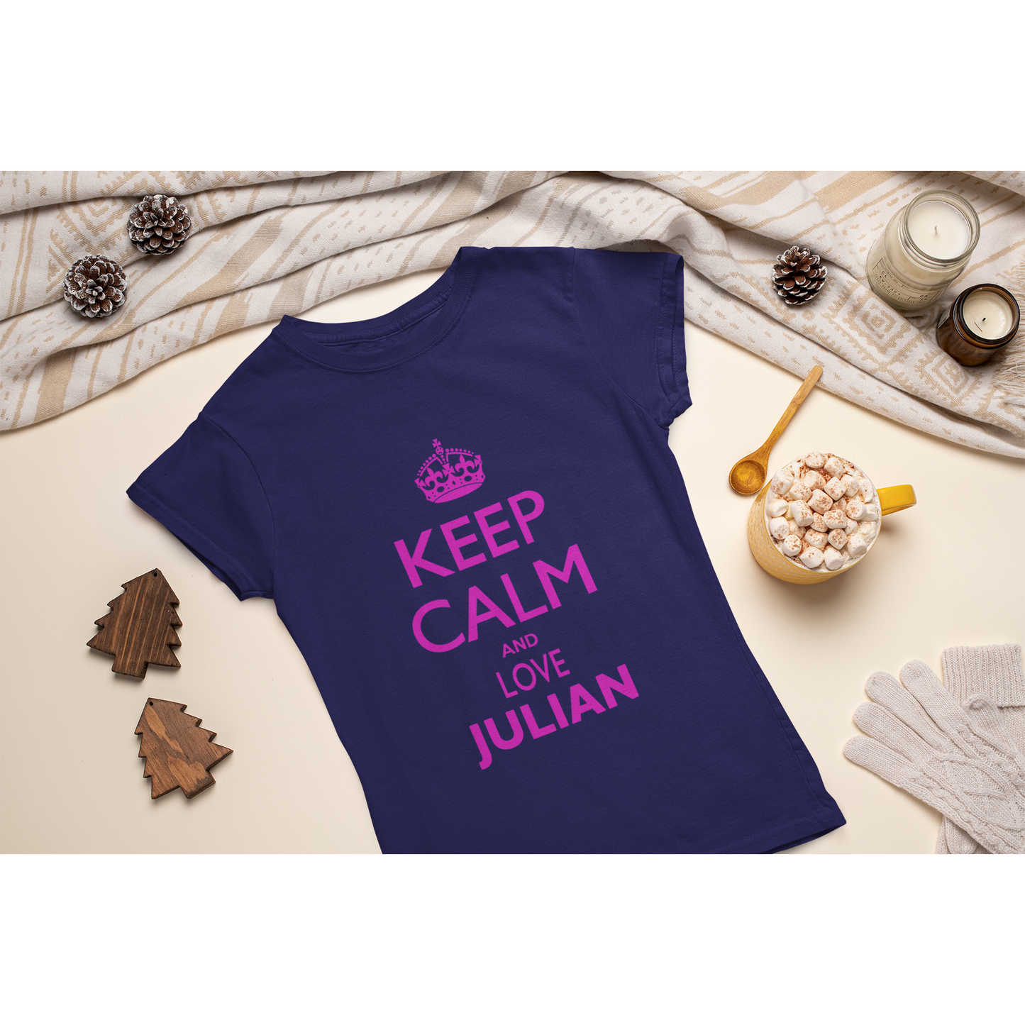 Camiseta "MANTEN LA CALMA Y AMA A JULIAN"