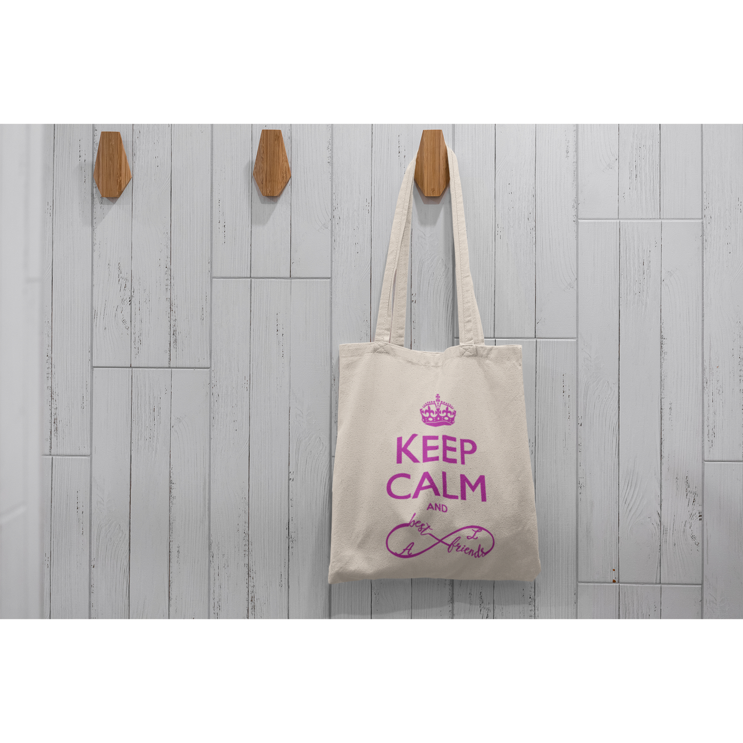 Tote bag "KEEP CALM AND BEST FRIENDS"