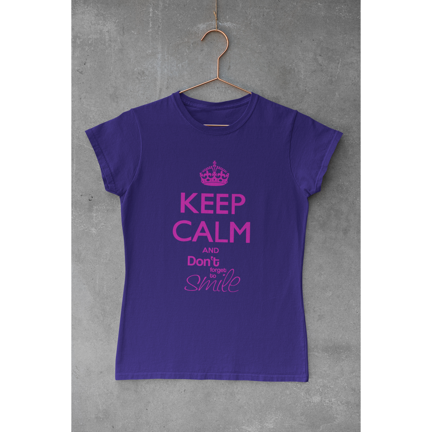 Tee-shirt "KEEP CALM AND DON'T FORGET TO SMILE"