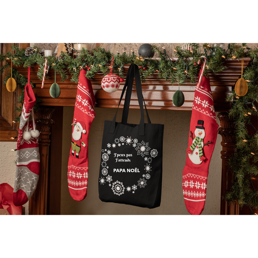 Tote Bag "J'peux pas j'attends Papa Noël"