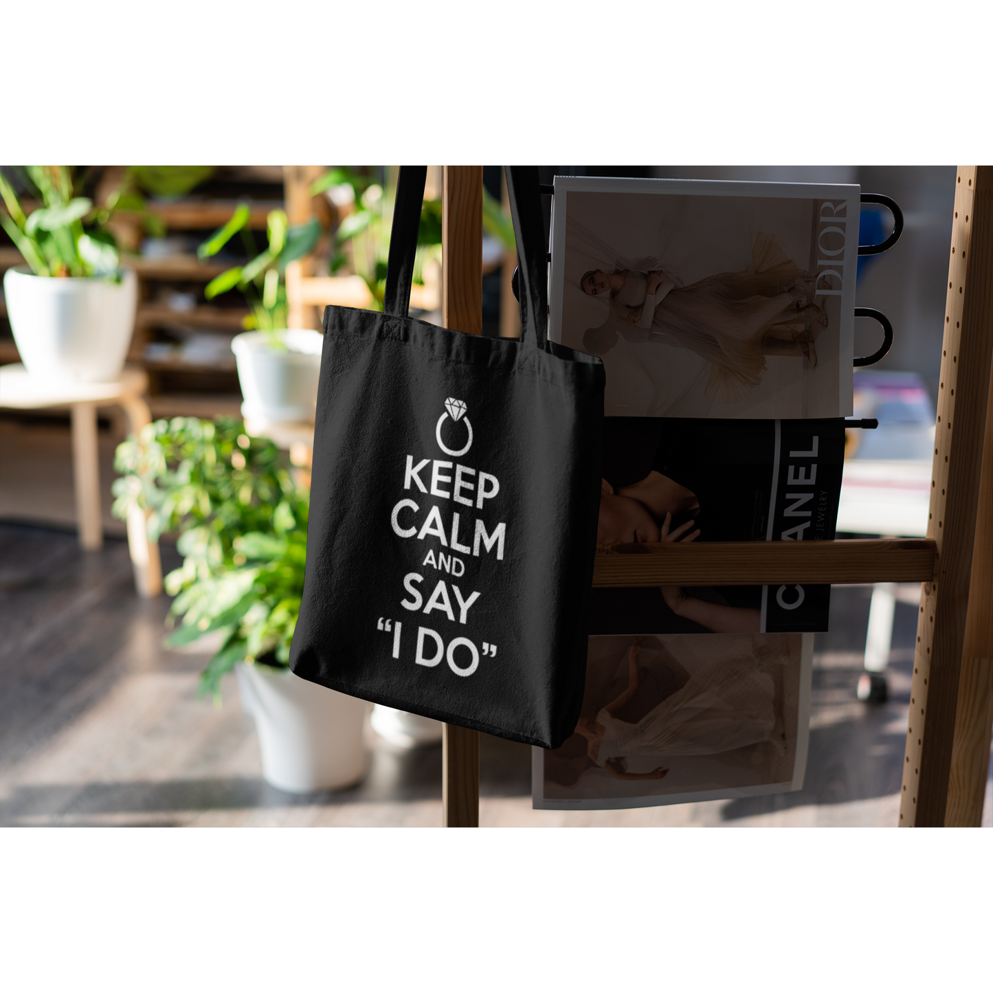 Tote bag "KEEP CALM AND SAY I DO"