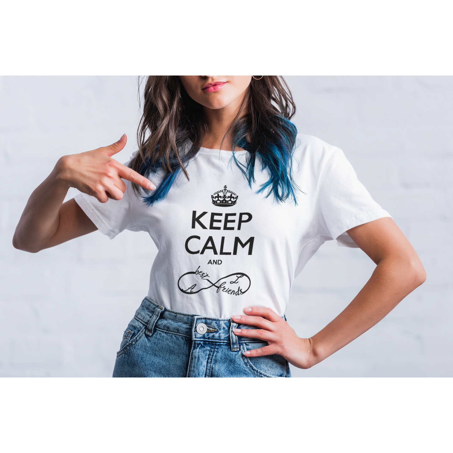 Tee-shirt "KEEP CALM AND BEST FRIENDS"