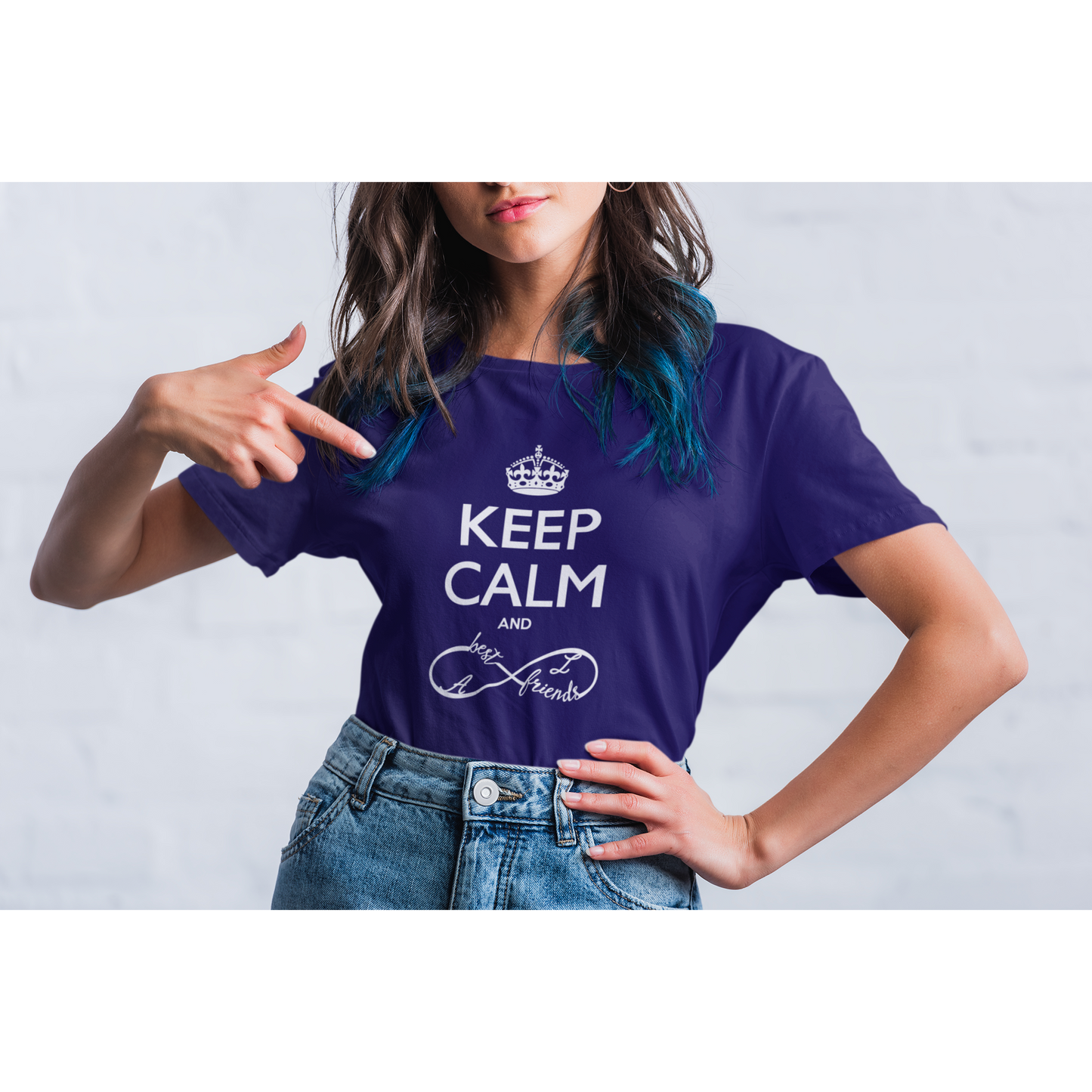 Tee-shirt "KEEP CALM AND BEST FRIENDS"