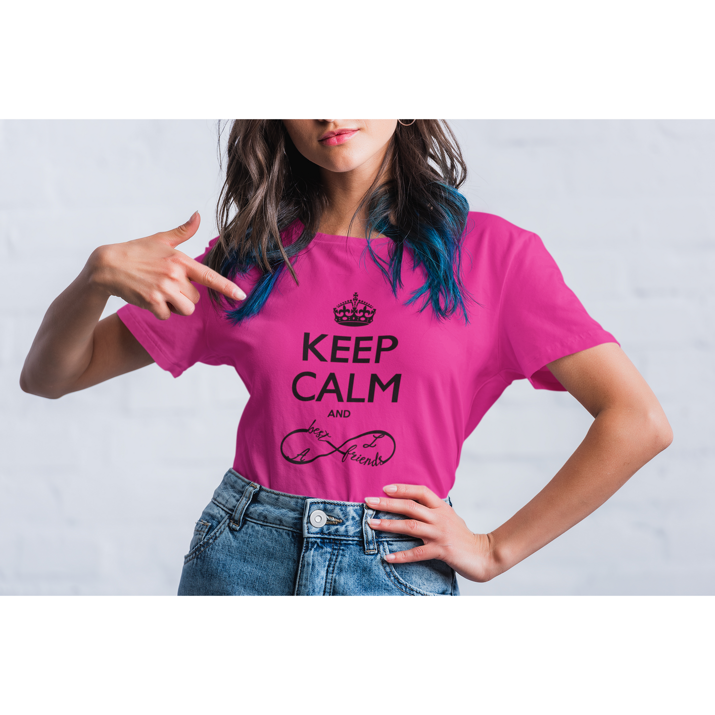 Tee-shirt "KEEP CALM AND BEST FRIENDS"