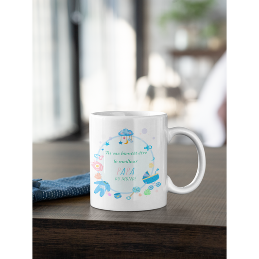 Mug "Tu vas bientôt être le meilleur papa du monde"