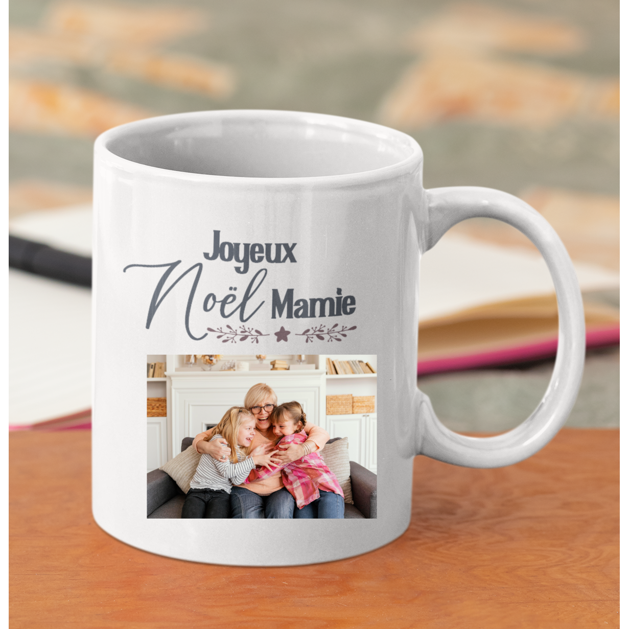 Mug "noël avec photo" pour mamie, maman etc.