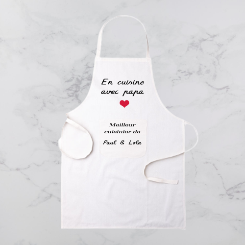 Tablier de cuisine "En cuisine avec papa"