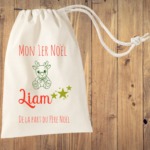 Hotte du Père Noël "Mon 1er noël"