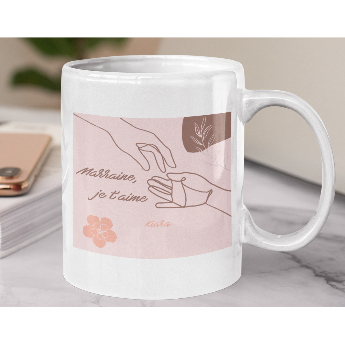 Mug  "Marraine, je t'aime"