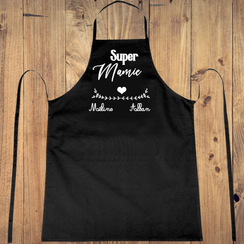 Tablier de cuisine "Super Mamie" ou autre