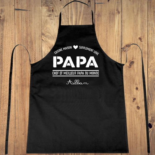 Tablier de cuisine "Chef et Meilleur Papa"