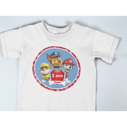 Tee-shirt Enfant/Ado Anniversaire "pat patrouille"