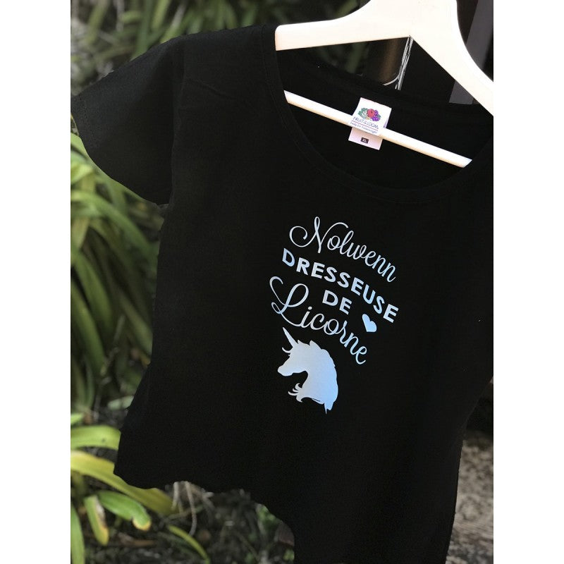 Tee-shirt "Dresseuse de Licorne" personnalisé avec prénom