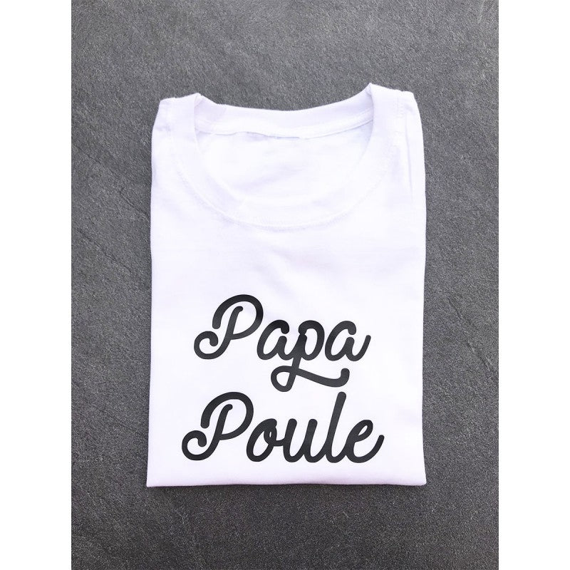 Duo de Tee-shirts "Papa poule & Maman poule"