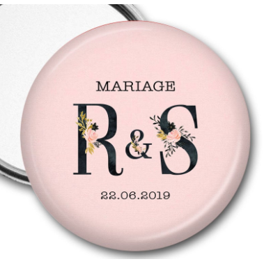 Badge Mariage "Initiales"