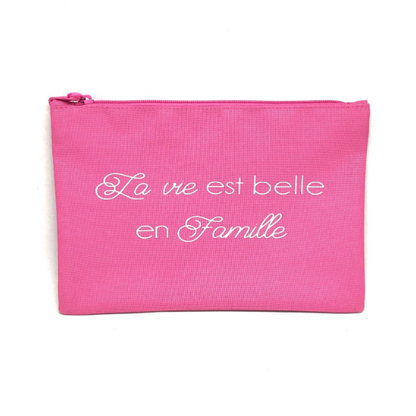 Pochette polyester "La vie est belle en famille''