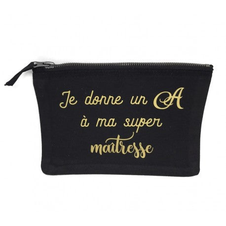 Pochette  "Je donne un A à ma super maîtresse"