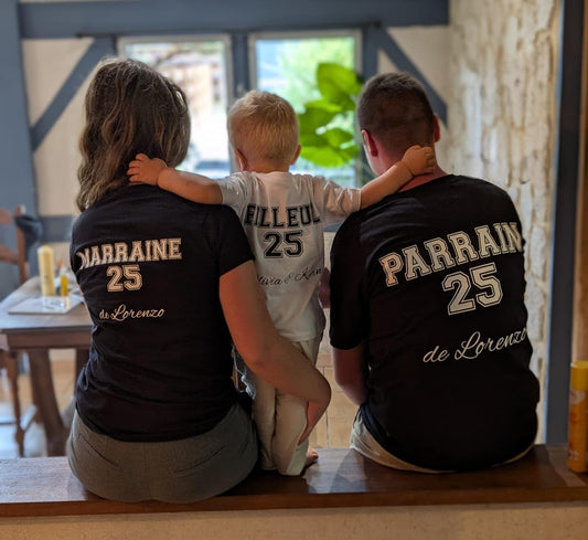 Dúo de camisetas de padrino y madrina
